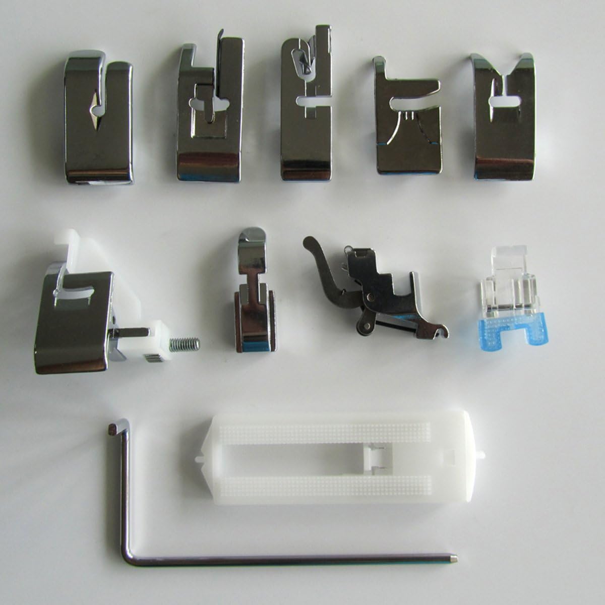 CKPSMS Brand - #5011L 11PCS Presser FEET Compatible with Low Shank SNAP Machine Babylock Brother Kenmore Pfaff
