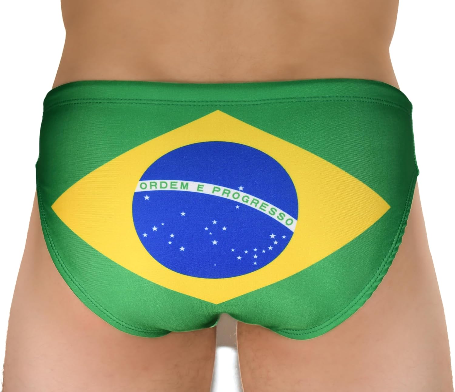 Brazil Flag Men's Swimbrief - Men's Patriotic Swimbrief - Brazil Flag Bikini Brief - Brazilian Pride Swimwear