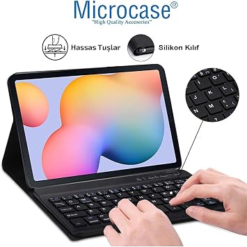 Microcase Huawei MatePad SE 11 Tablet Compatible Stand Case with Bluetooth Keyboard - BKK4