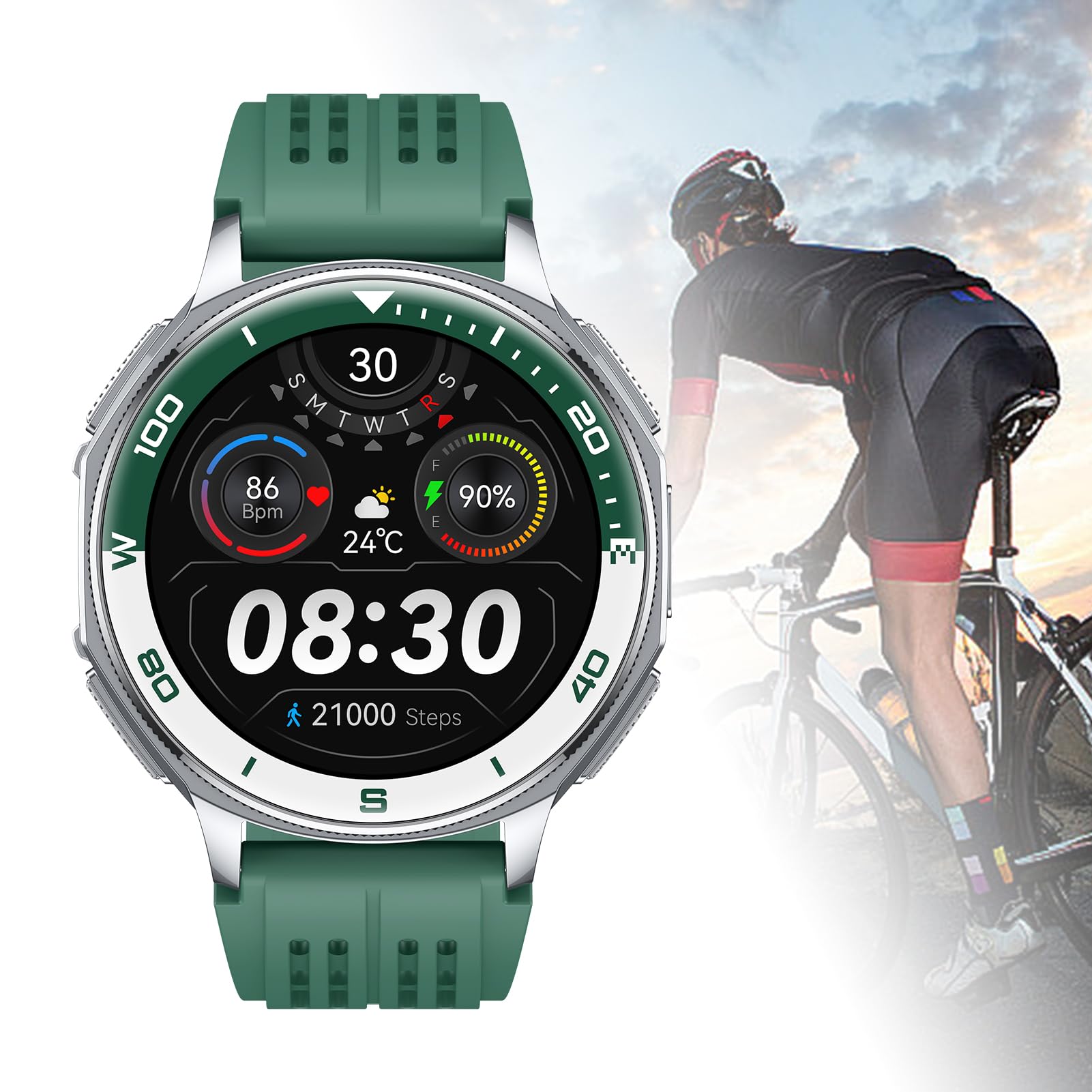 Eacam Montre Connectée de Course à Pied, Montre Intelligente de Course à