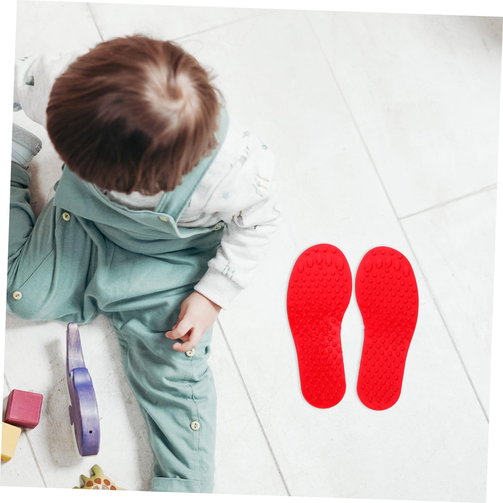 Abaodam 5pares Sensoriales Huellas Táctiles para Entrenamiento De Pies Juguetes Infantiles para Coordinación y Equilibrio Uso Interiores y Exteriores para Guarderías y Hogares