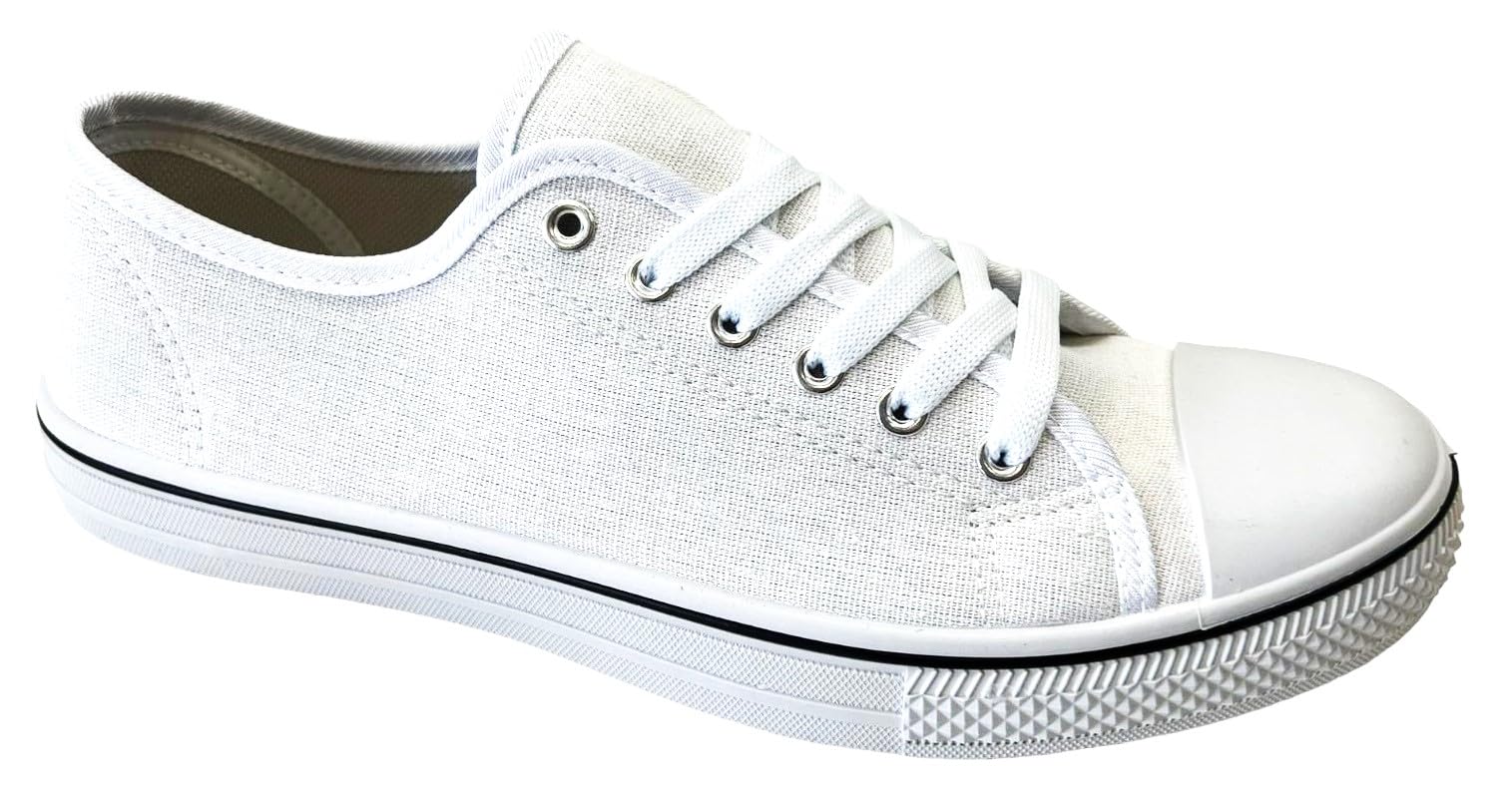 Mens LACE UP Casual Espadrilles Plimsolls Gym Pumps Canvas Trainers Shoes