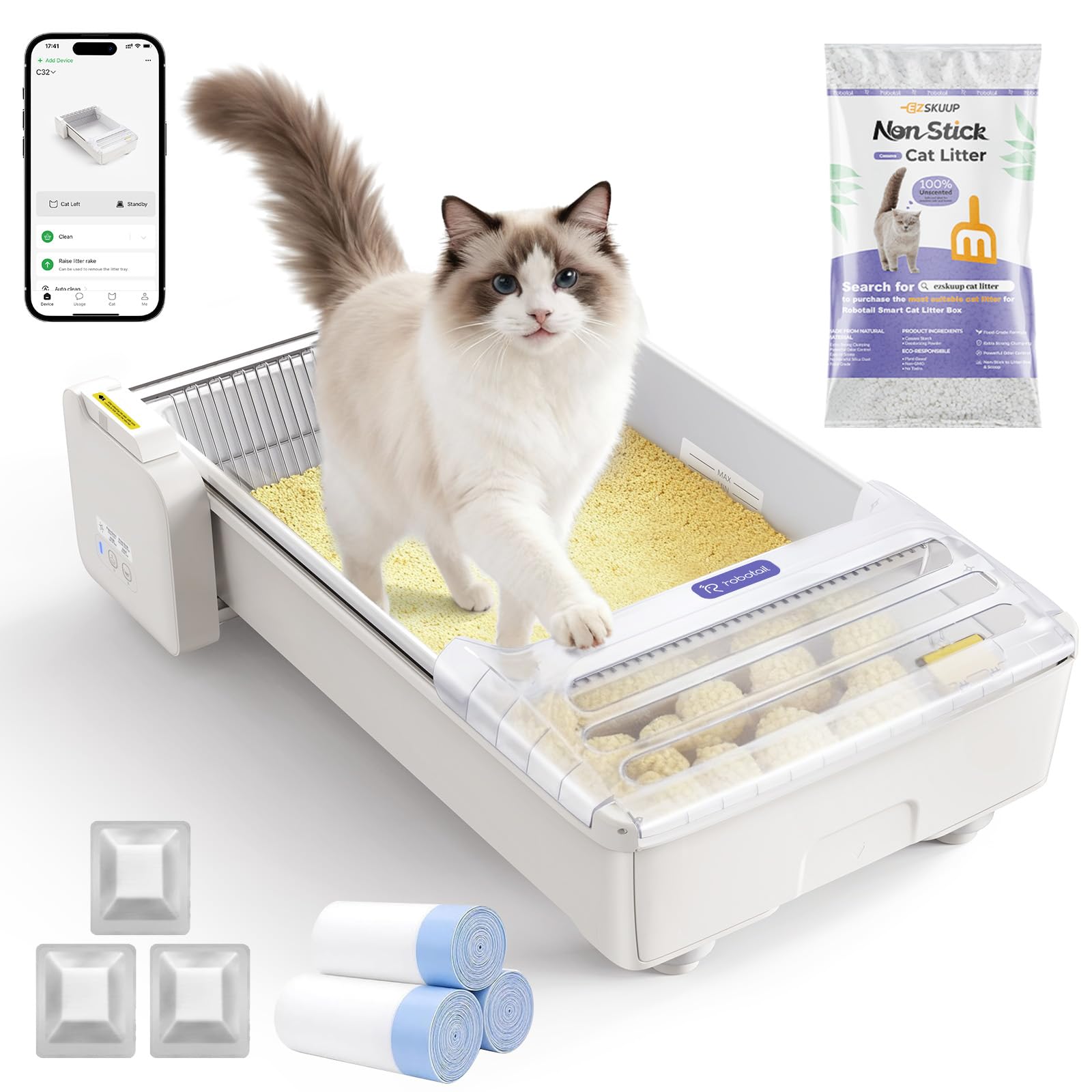 C32 Selbstreinigende Katzentoilette