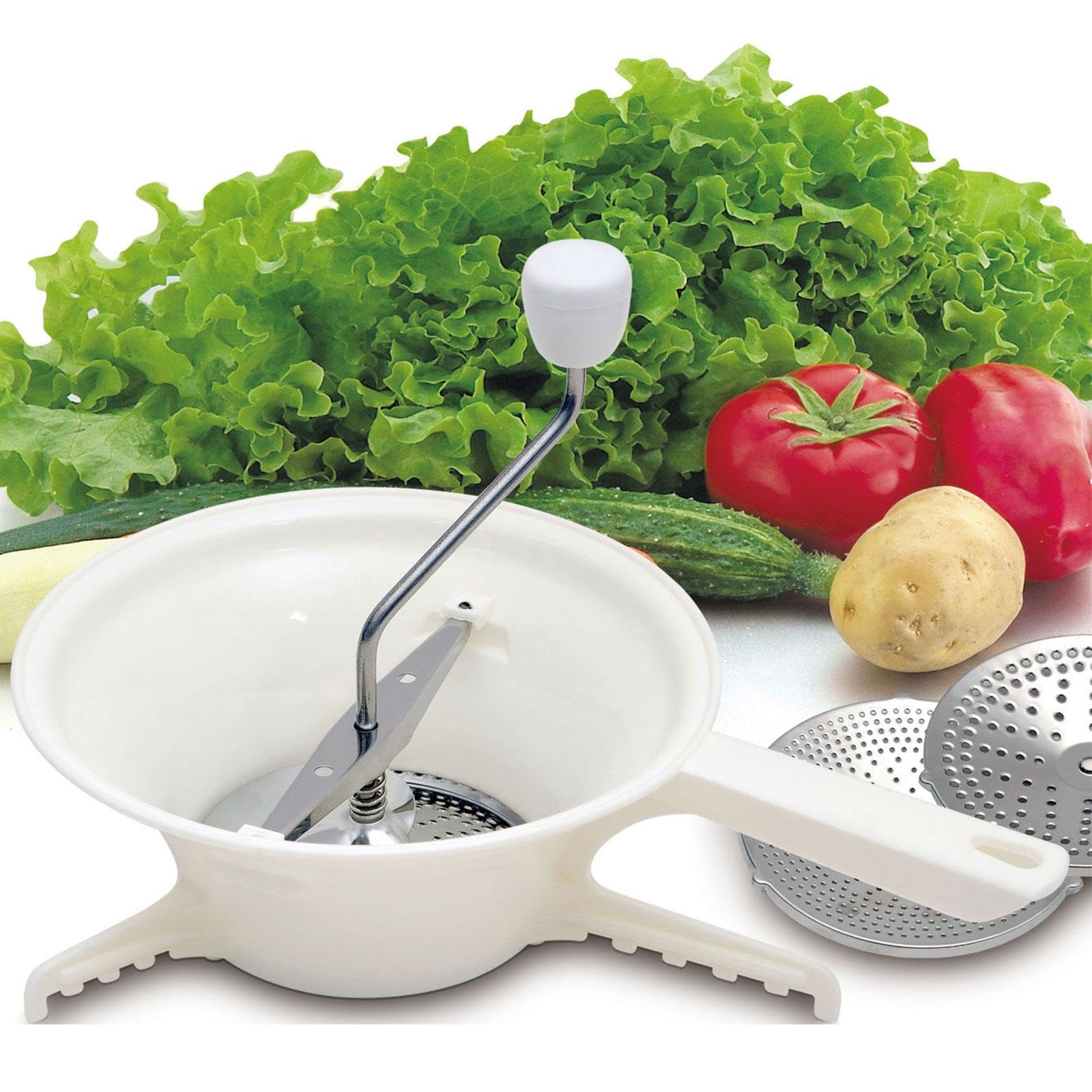 Broyeur de tomates pour sauce, presse-tomates manuel en acier inoxydable, moulin à légumes avec 3 disques interchangeables