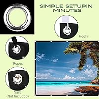 Vista 4 de AAJK Pantalla de Proyector de 120 pulgadas, Pantalla de Proyector Lavable 16:9 Plegable Anti-Arrugas Portátil Pantalla de Películas de Proyector