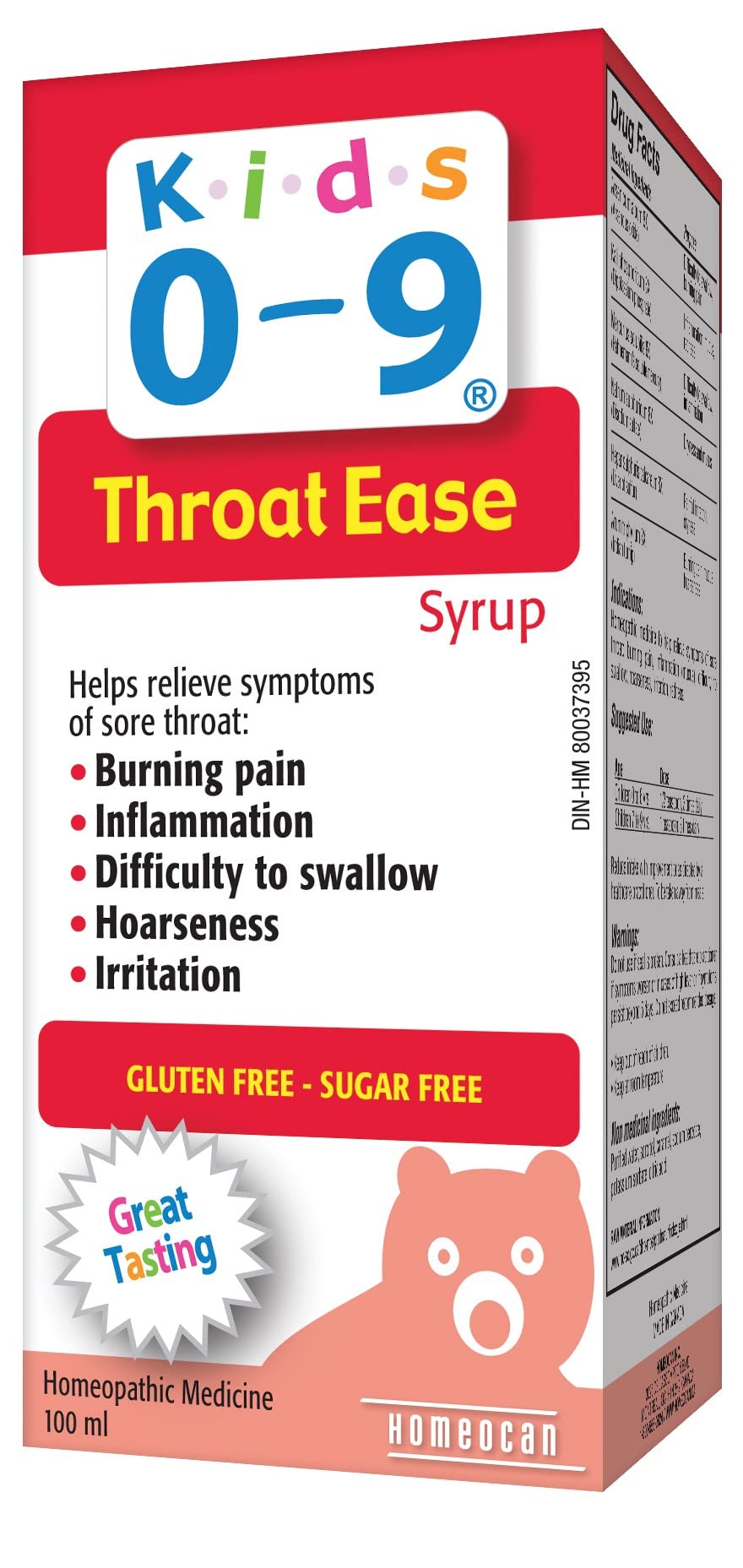 Kids 0-9 Relief Throat Ease Syrup for 0-12 Years