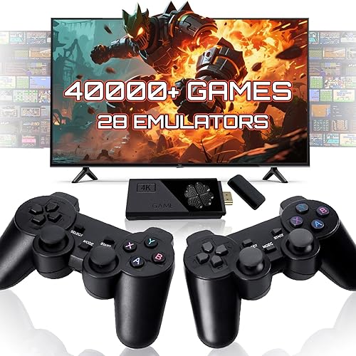 Miniatura 1 de Retro Gaming Console for TV with 2.4G Wireless Controllers, Retro Game Stick with 40,000+ Classic Games and 28 Built-in Emulators, Video Gaming