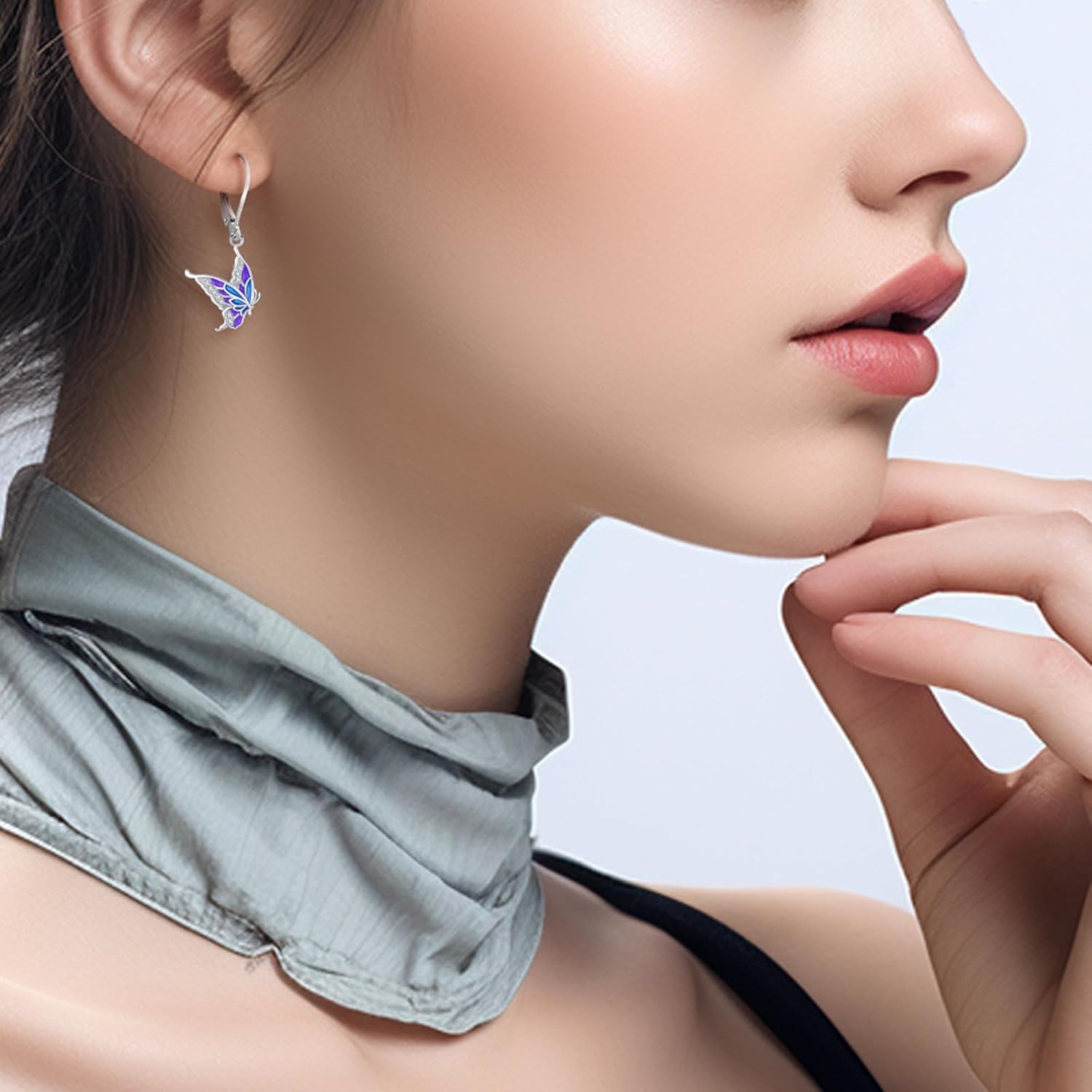 Sterling Silver Tree of Life/Flower/Bee/Animals/Cat/Hummingbird Dangle Earrings Moonstone Turquoise Drop Leverback Earrings Jewelry Gifts - Image 5