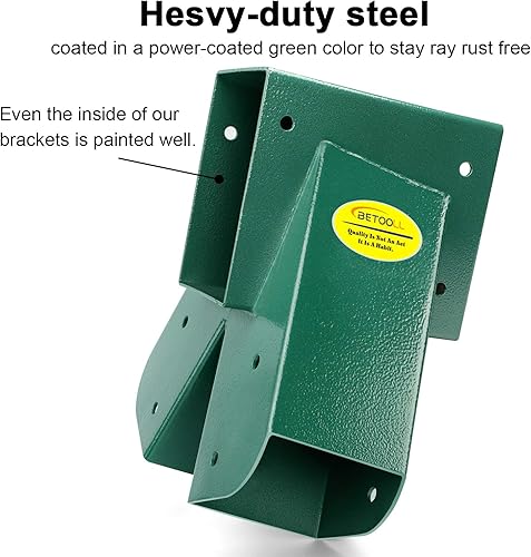 Miniatura 3 de BETOOLL - Juego de 2 soportes para columpio en forma de A con herramientas de montaje (verde)