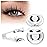 Higu clace Magnetic-Eyelashes with Applicator 2 Pairs Magnetic-Lashes Natural Look Wispy Magnet Lashes Easy to Wear and RemoveDJCX-C+F
