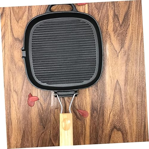 Miniatura 3 de LIFKICH 2pcs Meats Grill Stick Nonstick Sizzling Practical Fish Pan Home Wooden for Folding Plate Cm Griddle Frying Fajita Pancake Cooking Square