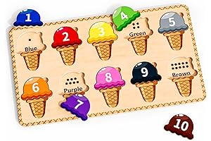 Wooden Puzzles for Toddlers: Color by Number Puzzle