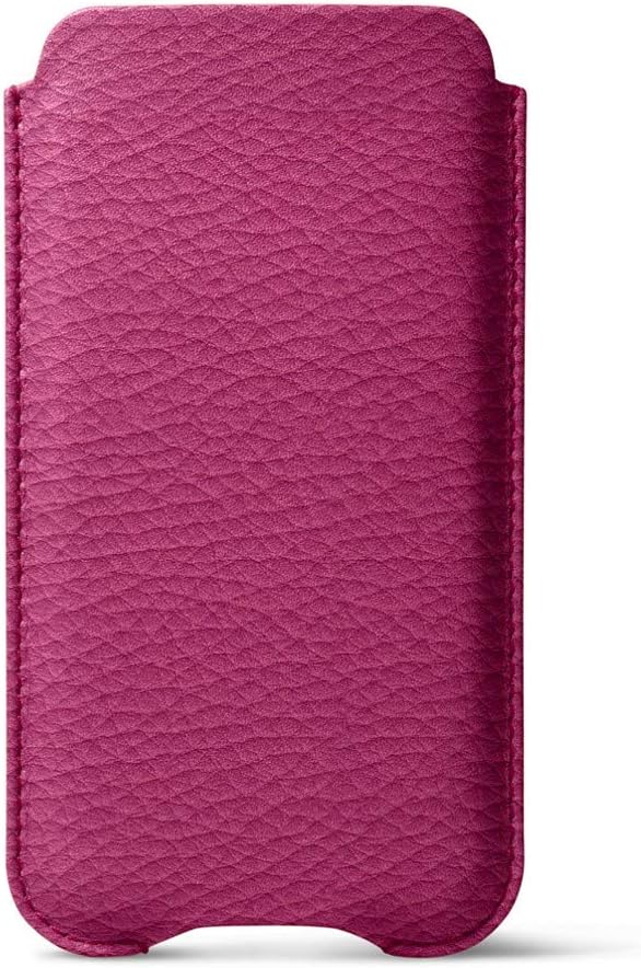 ❤ Crаzу Dеаlѕ Lucrin - Protection Case Compatible with iPhone 11 Pro Max/iPhone Xs Max/iPhone 8 Plus and Wireless Charging - Fuchsia - Granulated Leather