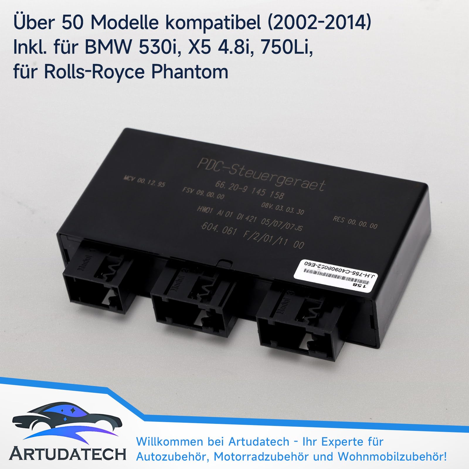Sensore di parcheggio Einparkhilfe Modulo di controllo 66209145158 per BMW PDC Modulo radar per retromarcia per 5er E60 E61 | 6er E63 E64 | X5 E70 / X6 E71 | 7er E65 E66 Sensori di