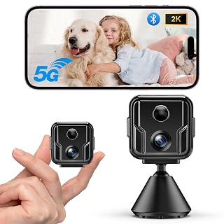 5G WiFi Mini Kamera,2K Überwachungskamera Innen,Kamera Überwachung Innen,WLAN Kamera mit Bewegungsmelder/Nachtsicht/ZweiWegeGespräch/Lange Batterielaufzeit/Cloud-Speicherplatz für Home Office - Amazon product rated Grade A