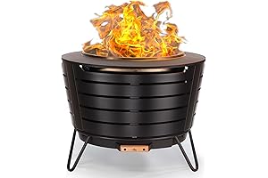 TIKI Brand 25" Smokeless Outdoor Fire Pit in Sleek Modern Design