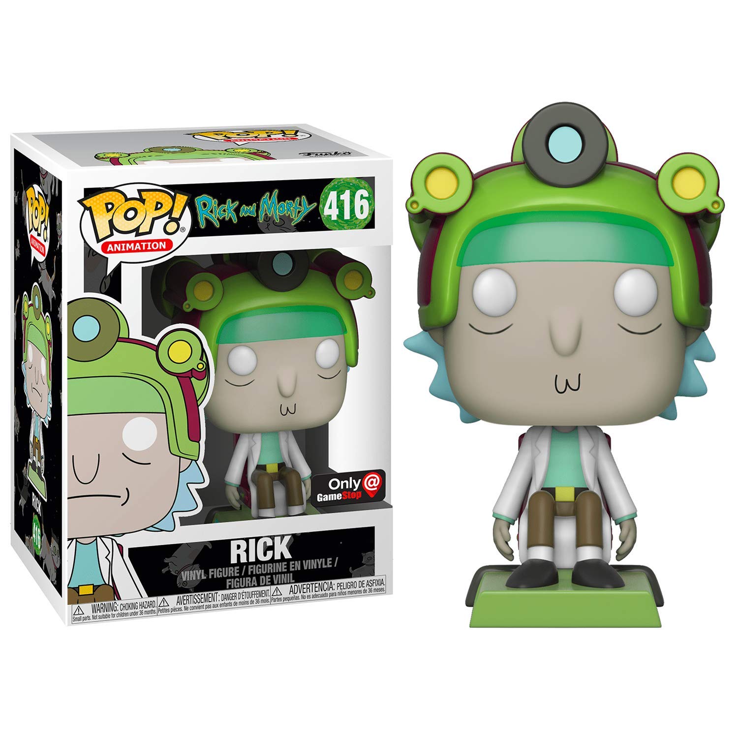 Rick & Morty POP! Animation Rick with Game Helmet Exclusive Vinyl