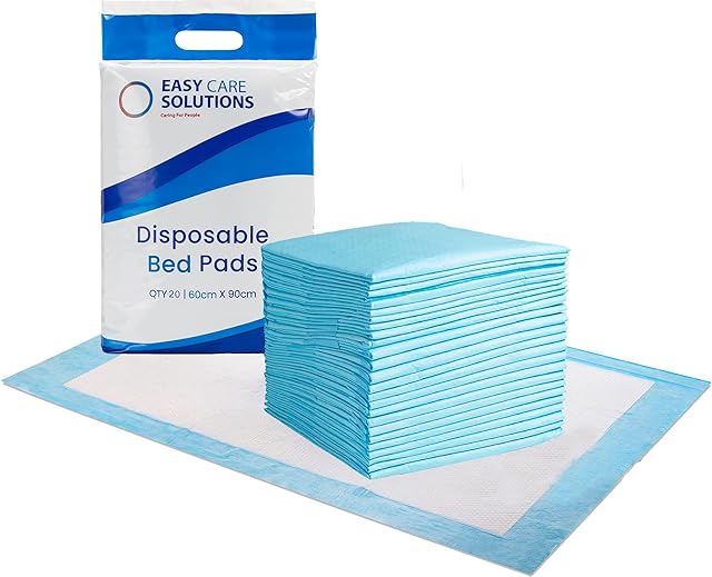 Easy Care Solutions | Disposable Incontinence Bed Pads | 60 x 90 | Packs of 20 (1 Pack of 20)