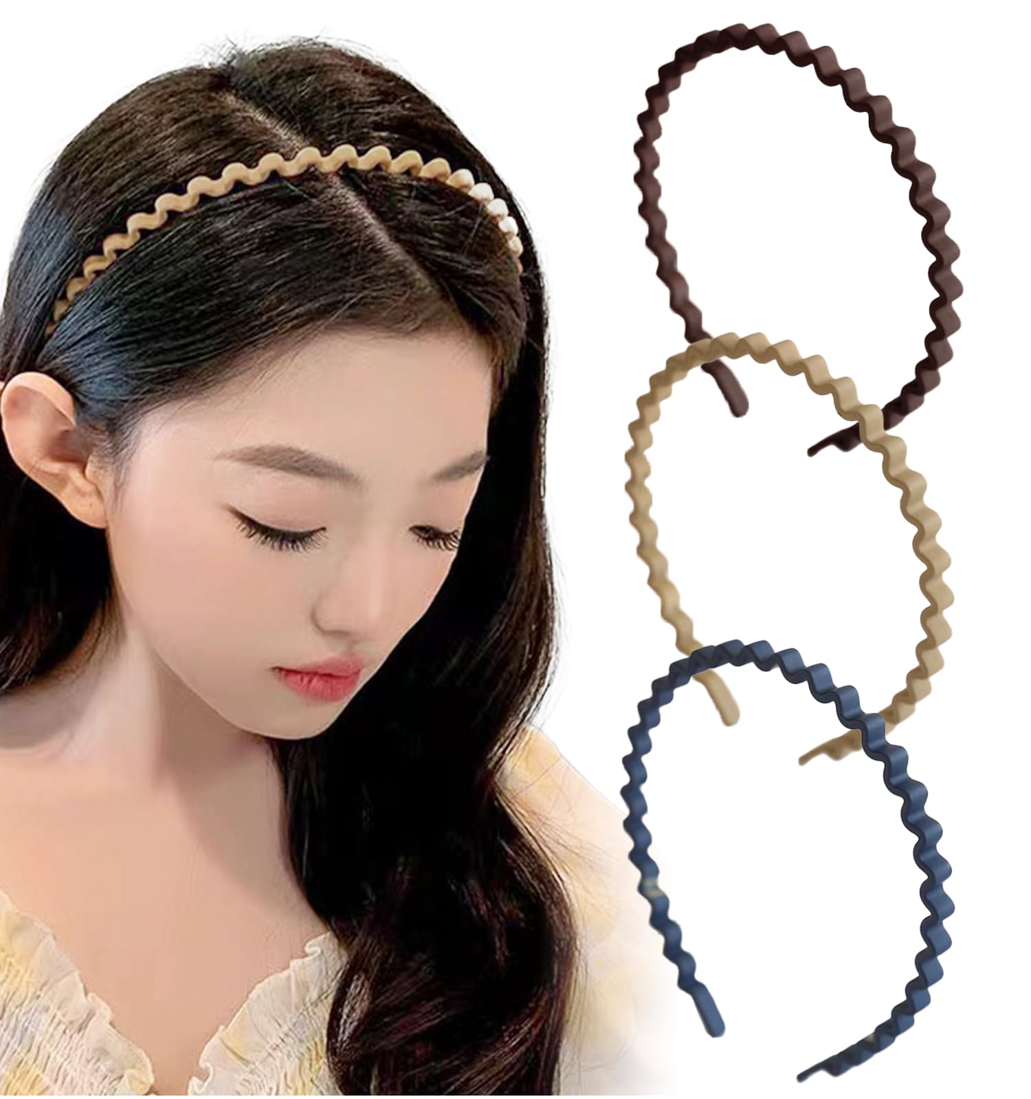 Amazon.co.jp: [Herbeluemily] カチューシャ ヘアバンド うねうね