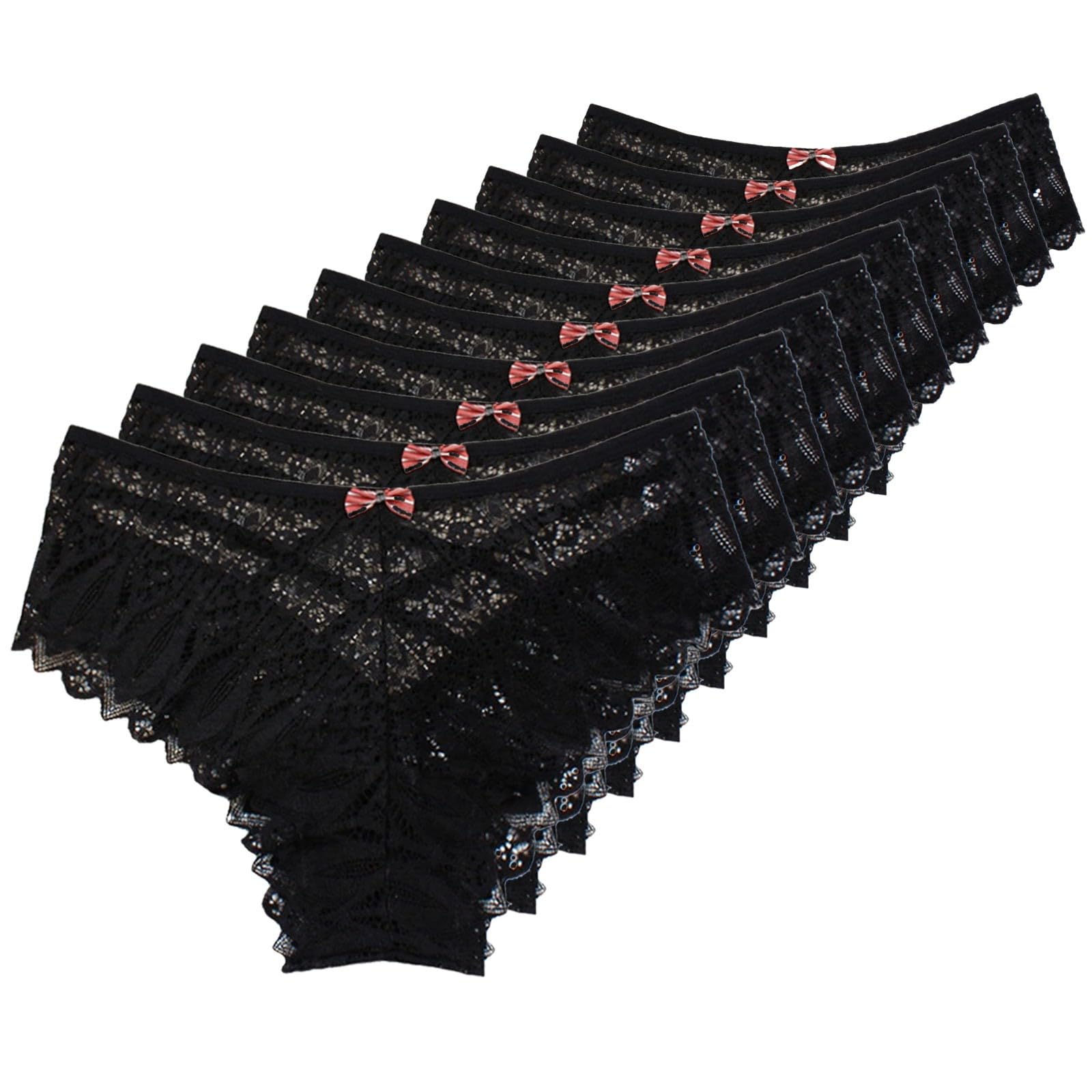 SRZYMJ Spitze String Tanga Damen Unterhosen,Nahtlos Unterwäsche Frauen, Seamless Invisible Lace Slip Panty,Ohne Naht Komfortabel Unterhose Underwear,Atmungsaktiv Thong Unterwäsche Panties Hipsters