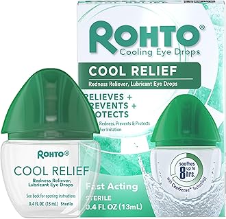 Cool Relief, Redness Reliever Lubricant Eye Drops, Relieves Redness, Prevents and Protects Further Irritation, Cools and Soothes Red, Dry, Itchy Eyes, Fast-Acting Formula, 0.4 fl oz (Pack of 3)