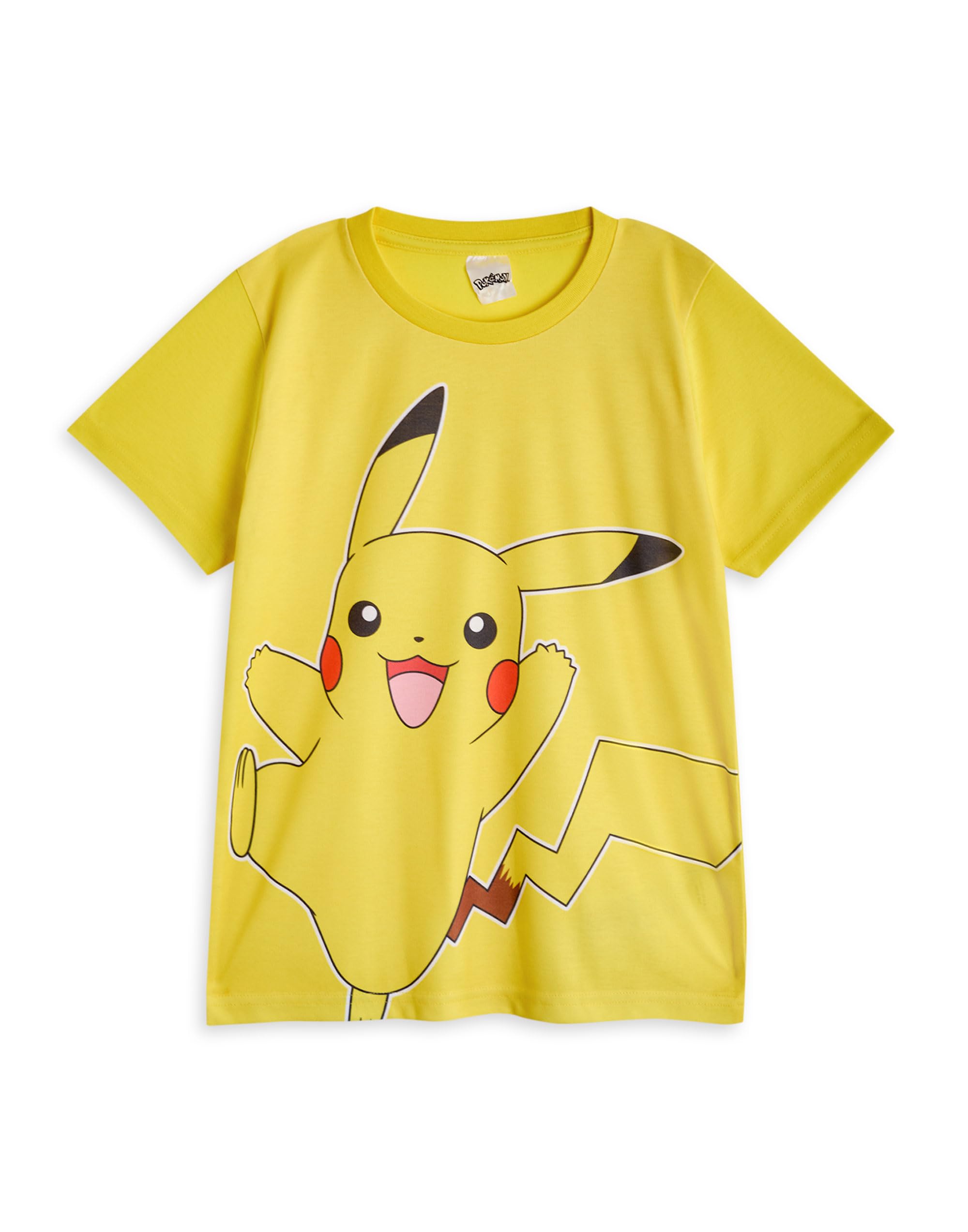 Pokémon Set Pigiama per Ragazze | Top a Maniche Corte con Grafica Pikachu Gengar e Charizard per Bambini e Pantaloni Pigiama a Gamba Lunga in Giallo Viola e Arancione