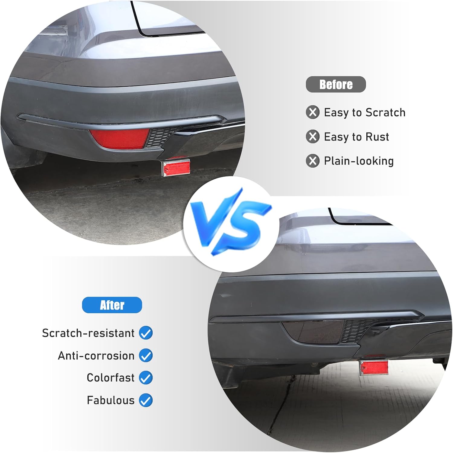 Rear Fog Lights Cover for Honda Pilot 2019 2020 2021 2022, ABS Smoked Tint Fog Lights Lamps Covers, 2Pcs Car Rear Fog Lights Guard Cover Trim Exterior Accessories, Transparent Gray