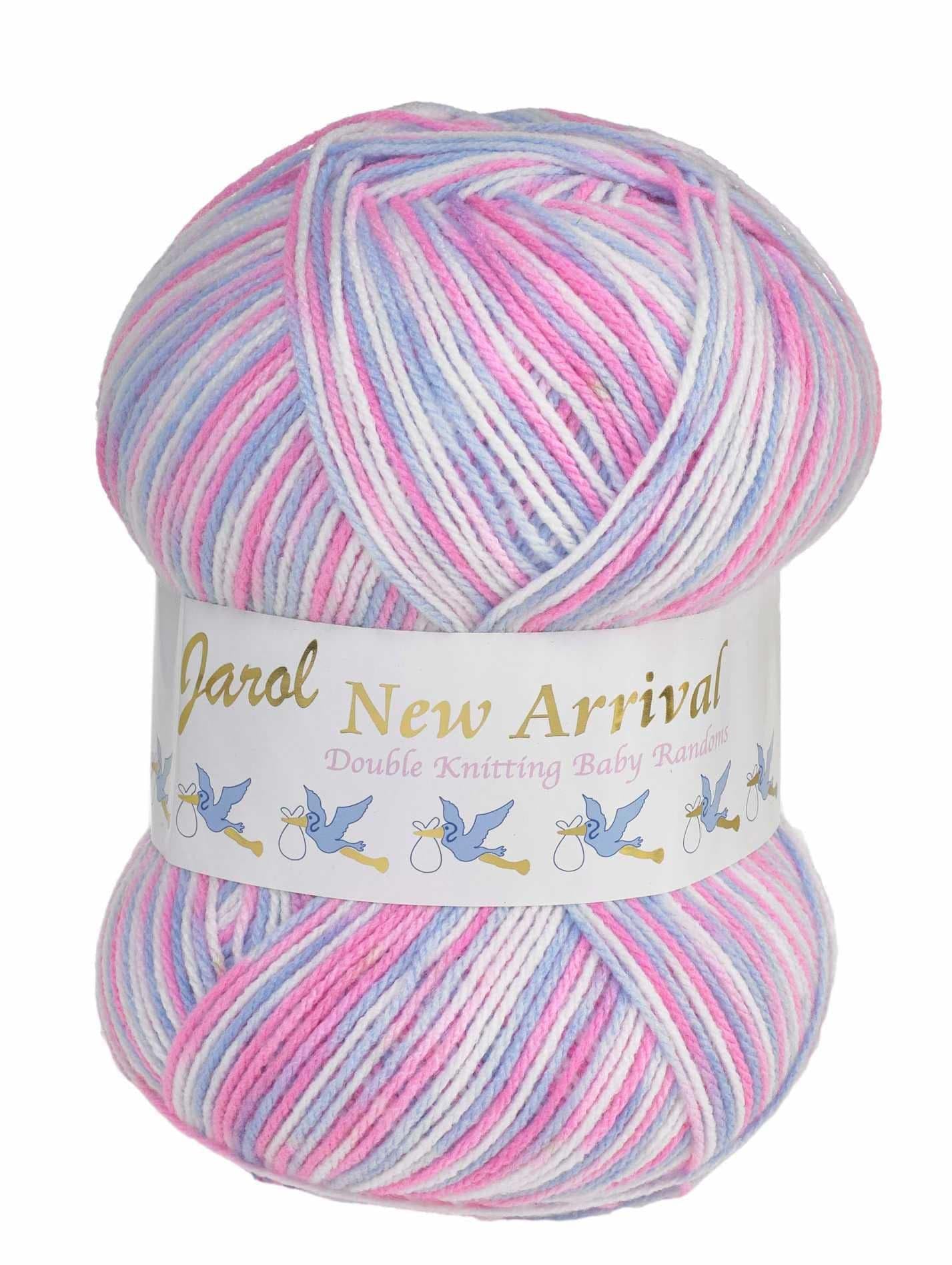 Jarol New Arrrival Baby Random Double Knit/DK Knitting & Crochet Yarn. Baby Yarn Available in a Selection of Variegated Shades, 100% Acrylic, 600 Metres, 200g Balls, Pack of 5, Sorbet — image 1