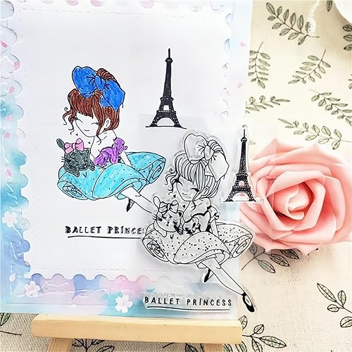 Miniatura 3 de Sellos transparentes de princesa para hacer tarjetas, sellos de silicona transparente para manualidades, álbumes de recortes, decoración de álbumes