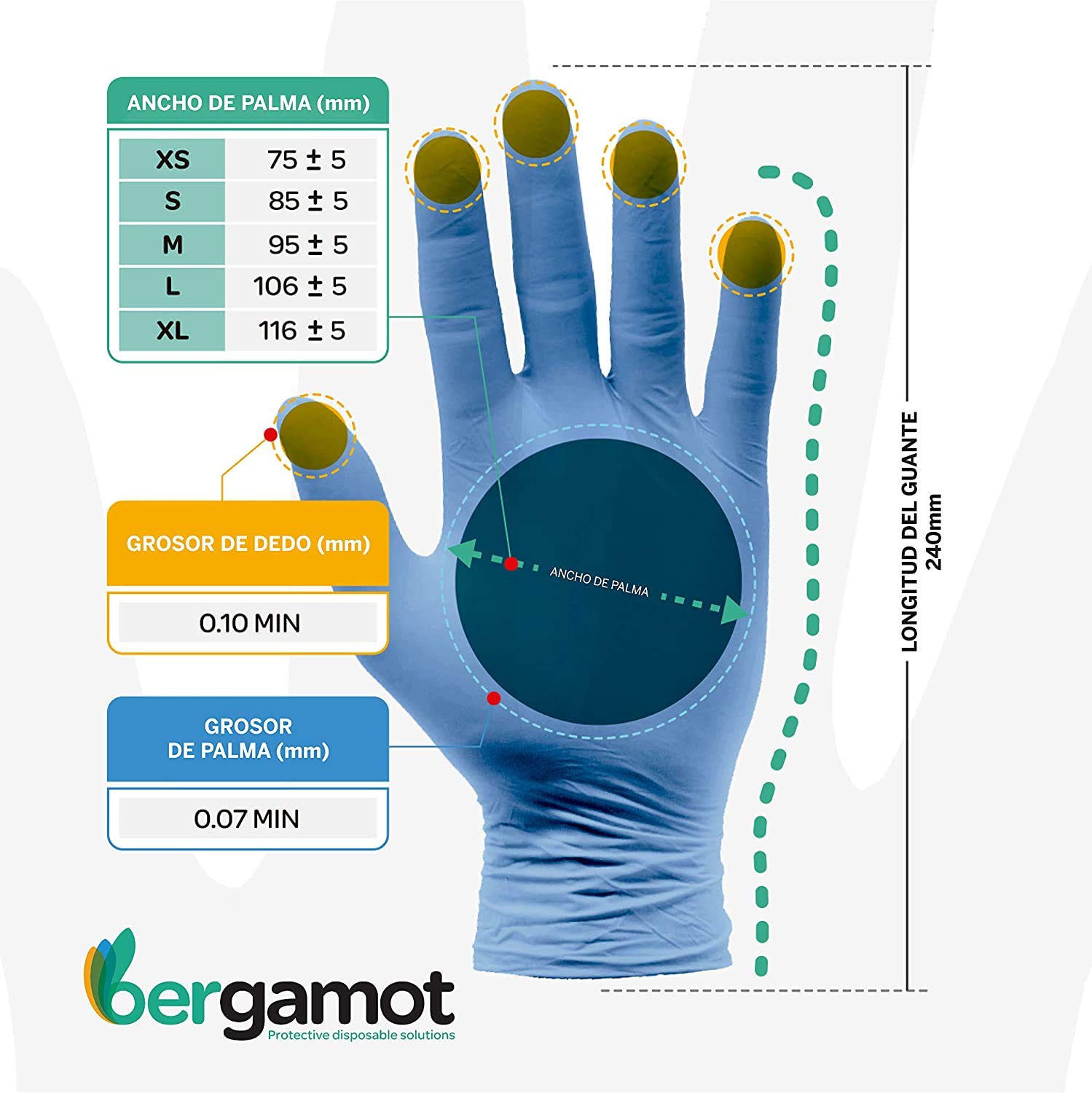 Guantes Nitrilo talla L sin Polvo Azules - Guantes Desechables L - Guantes LATEX FREE Pack de uso Universal para Cocina Trabajo Jardin Profesiones Relacionadas con la Salud etc.- 100 unidades (x10 L)