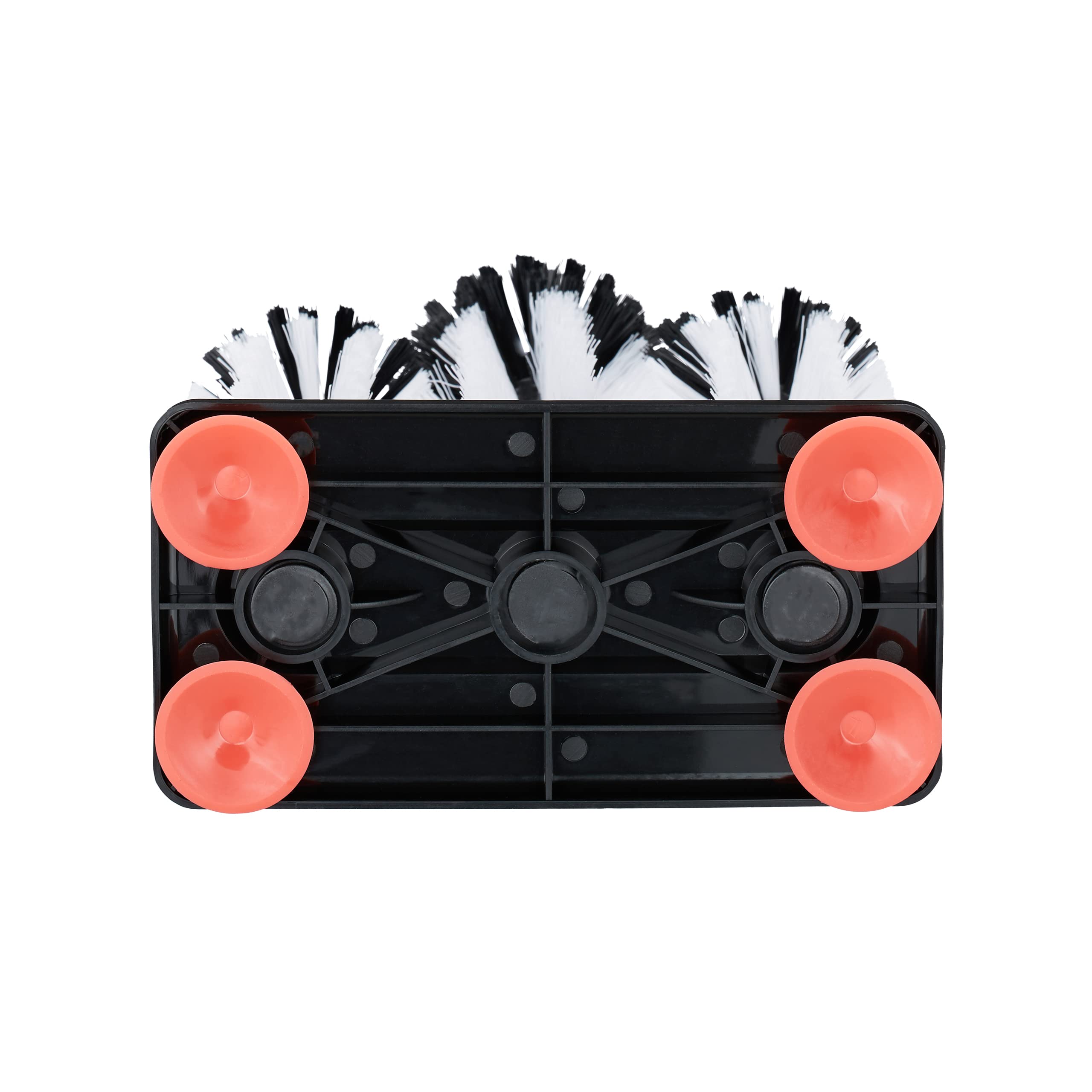 Relaxdays - Glass Cleaning Brushes, 3 Scrubber Heads, Suction