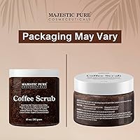 Vista 6 de MAJESTIC PURE Arabica Coffee Scrub – Exfoliante corporal natural para el cuidado de la piel, estrías, acné y celulitis, reduce el aspecto de arañas