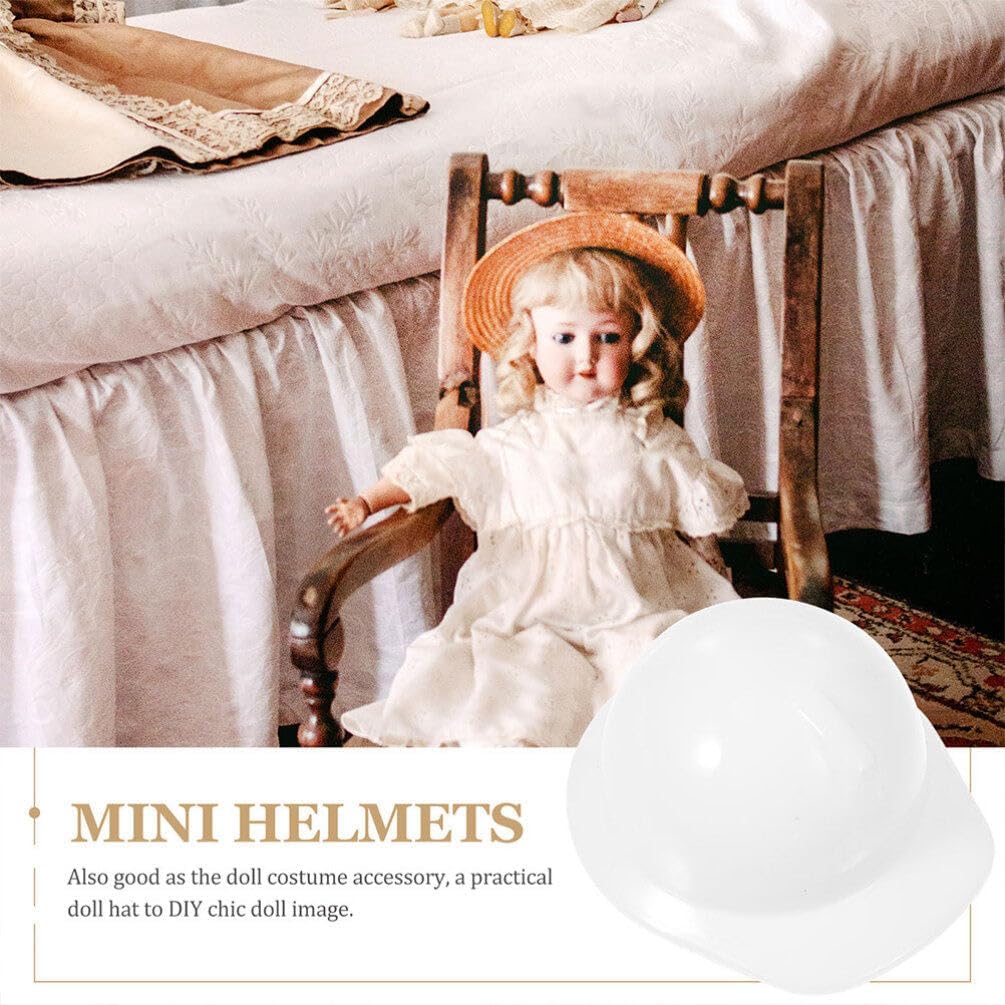 Abaodam Mini Construction Hat 1.57 Inch Plastic Mini Hard Hat Doll Accessories Party Decoration Creative Tiny Safety Helmet