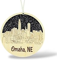 Vista 6 de Adorno de madera grabado con láser de St. Louis, Missouri – Adorno navideño de madera hecho a mano, recuerdo de Missouri, decoración rústica