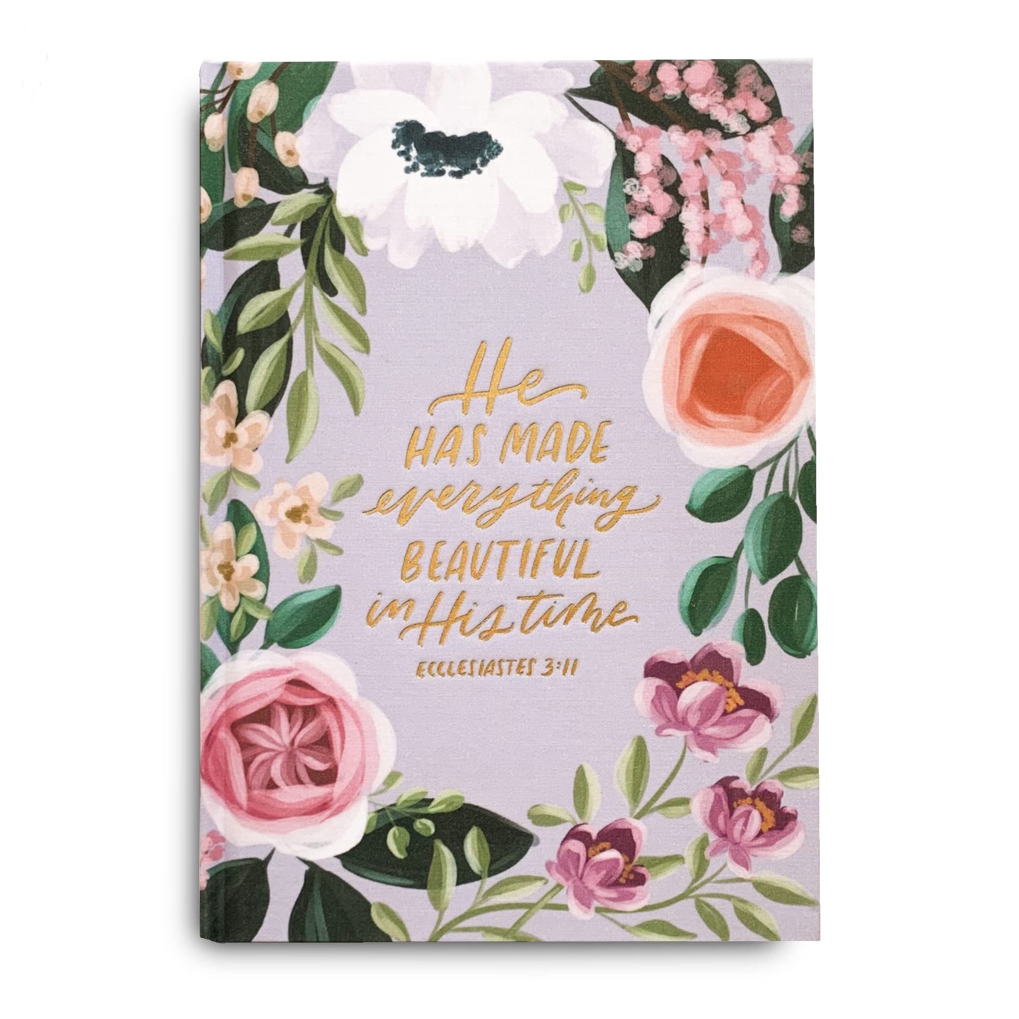Loveall Design Co. Eleanor Theme, Hardback Journal, Cloth Bound Journal, Scripture Journal, Faith-Based Stationery, Lined Notebook, Floral Notebook,