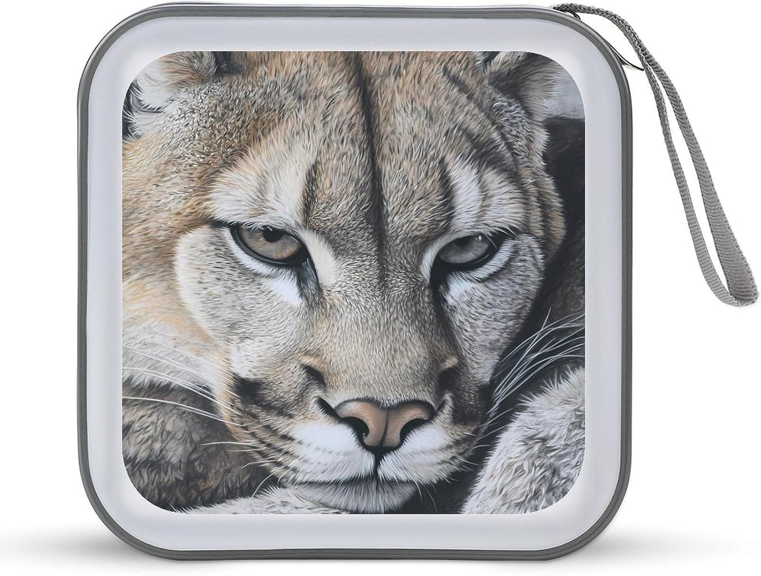 Lion on The Mountains Protective CD Case Storage Rack 40 Capacity DVD Holder Organizer Car Travel