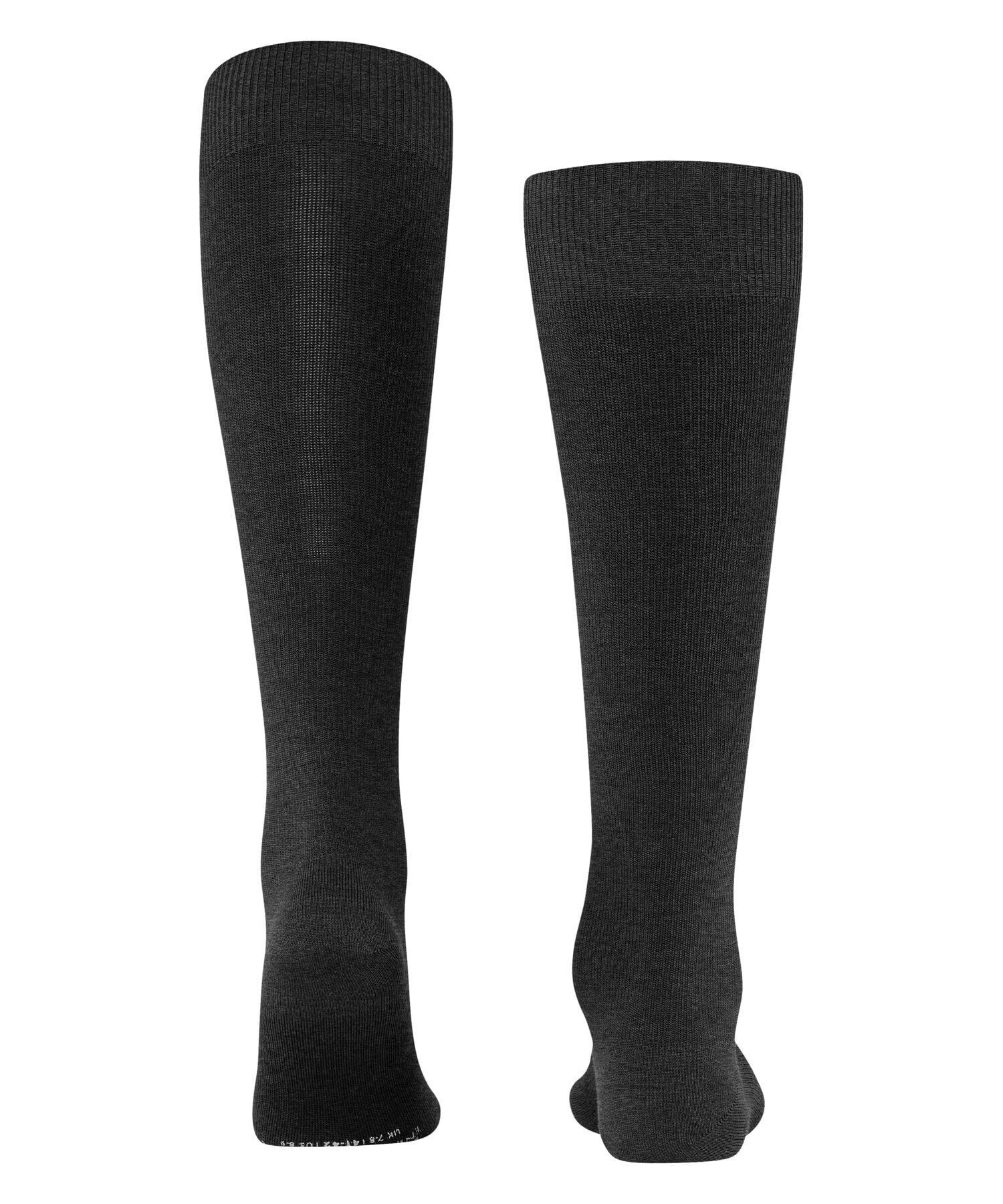 FALKE Mężczyźni Podkolanówki Energizing Wool M Kh wełna bawełna kompresyjne 1 Para, Szary Anthracite Melange 3080, 39-40
