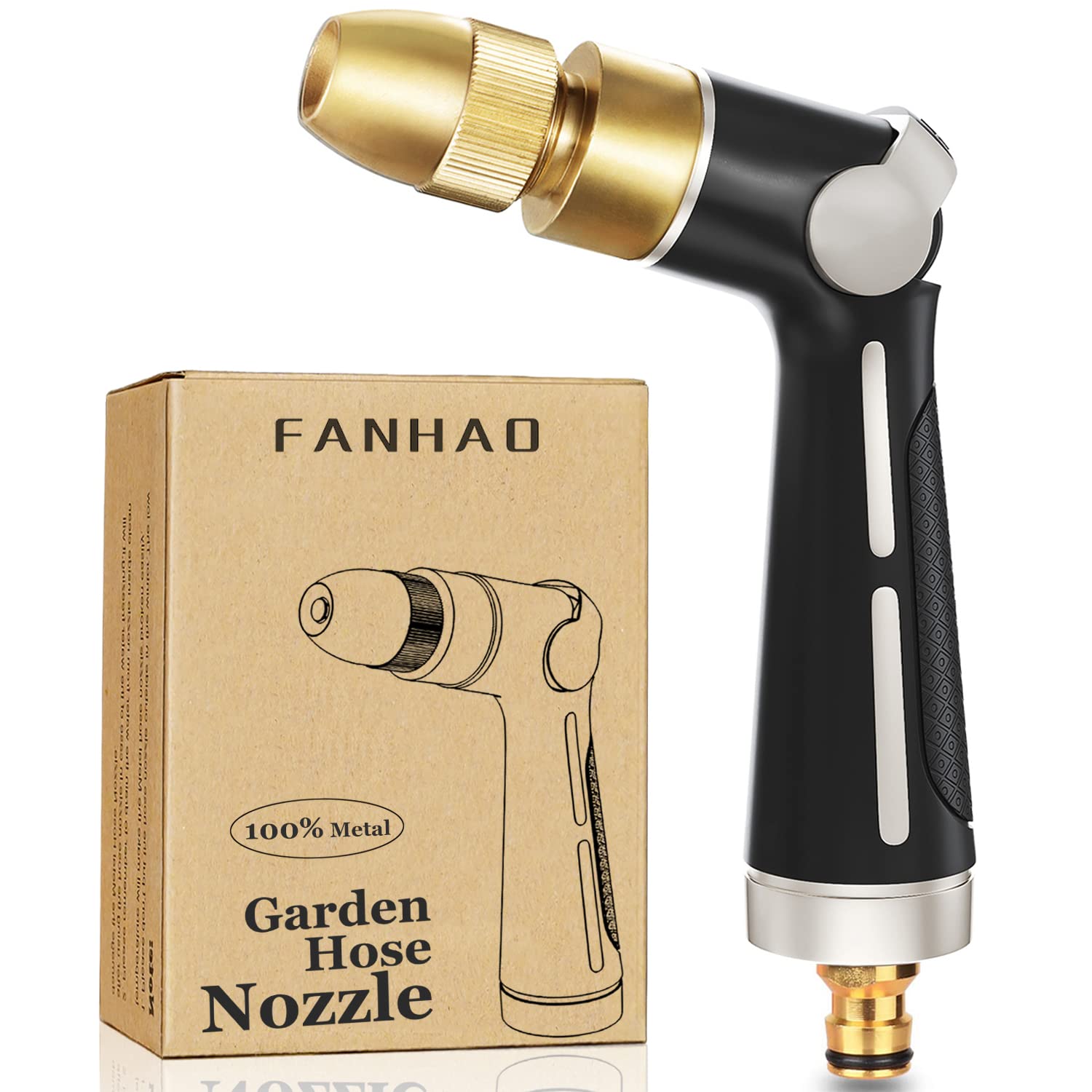 Buy FANHAO Garden Hose Spray with Brass High Pressure Jet, Metal Hose