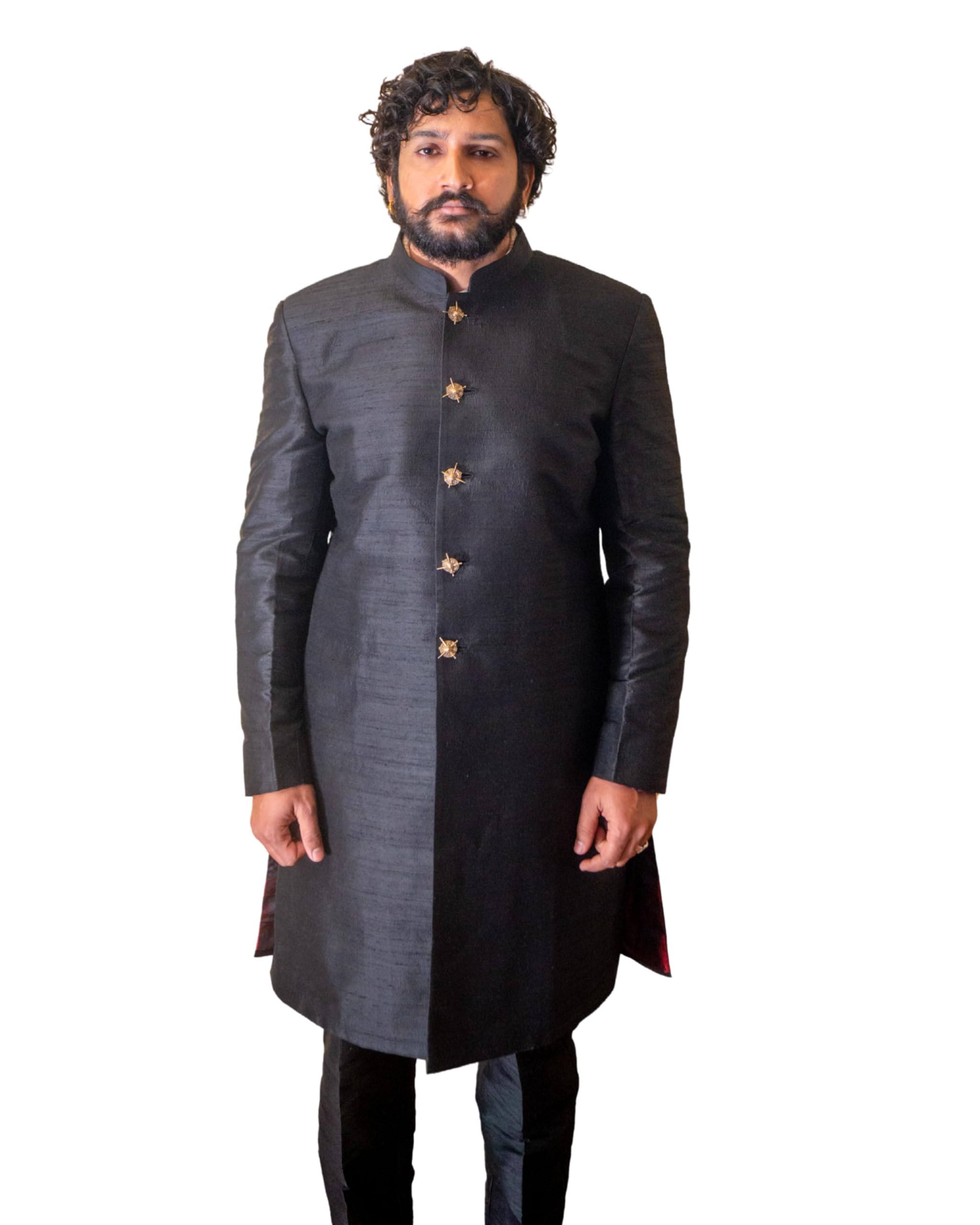 Men’s Sherwani Full Sleeves – Traditional Ethnic Wear, Elegant Design, Suitable for Weddings, Festival and Special Occasions, Comfortable Fit, Classic Style-XL-image-8