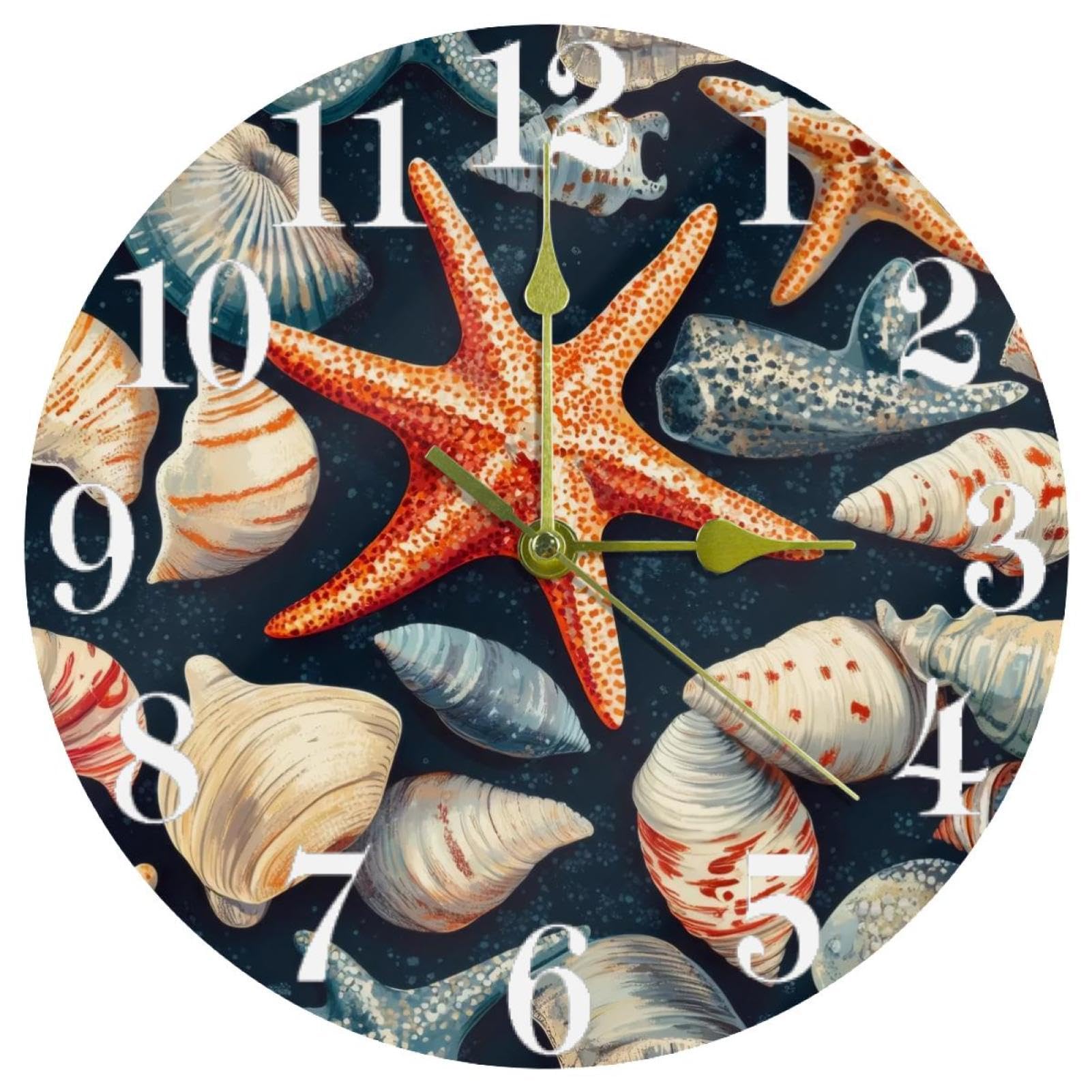Horloge murale ronde durable en quartz avec finitions soignées