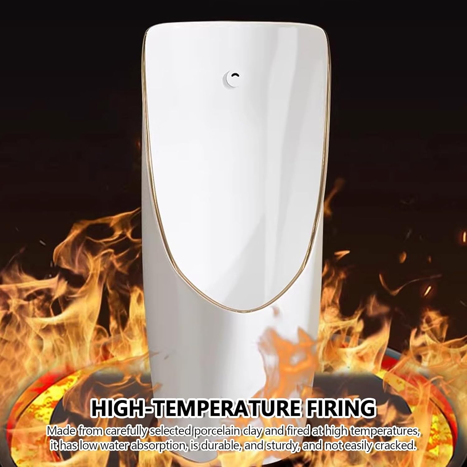 Commercial Washout Urinal, Automatic Wall Mounted High-Efficiency Flushing Urinal, Toilet Splash-Proof Urinal, For Home, Bar, Hotel