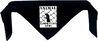 Animal Liberation Bandanna - Vegan Vegetarian Rights Welfare Anti Authority Anarchy Human Testing Meat is Murder Social Political Class War Activism Anarchism ALF Front Punk Earth Head Scarf
