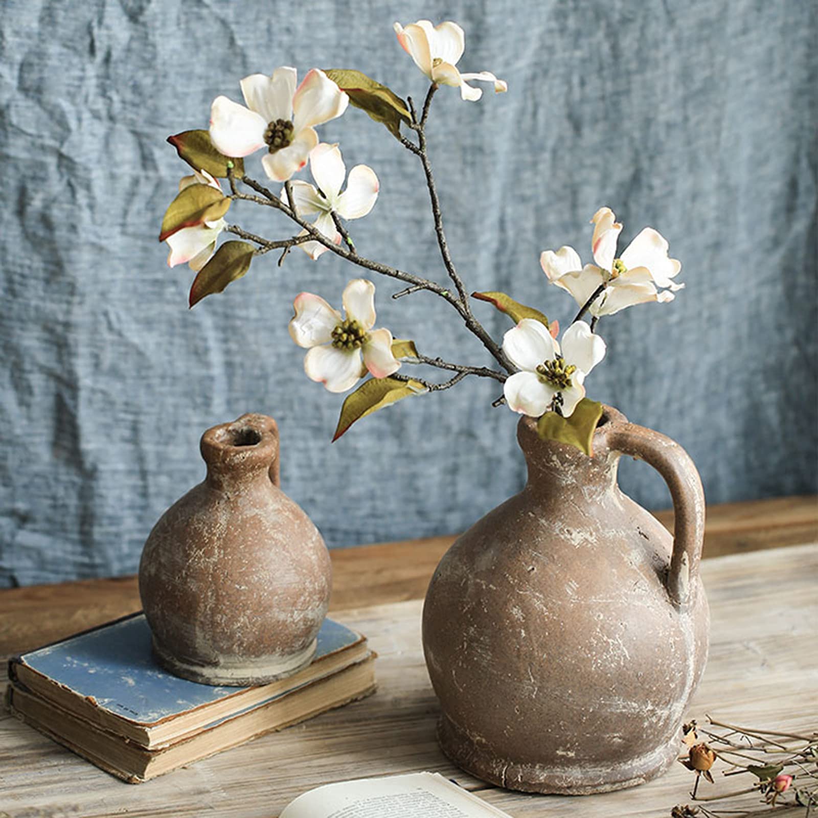 手作り陶器の花瓶 Amazon.co.jp: アンティーク調の陶器製花瓶 手作りテラコッタ