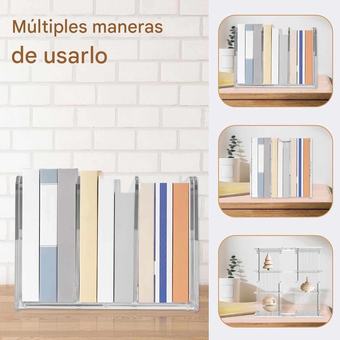 Organizador de Documentos para Escritorio - Soporte Extensible para Archivos de Mesa - 2 Piezas con 5 Secciones Organizador y Almacenamiento para Papel Carta Libros Hogar Oficina Apartamento