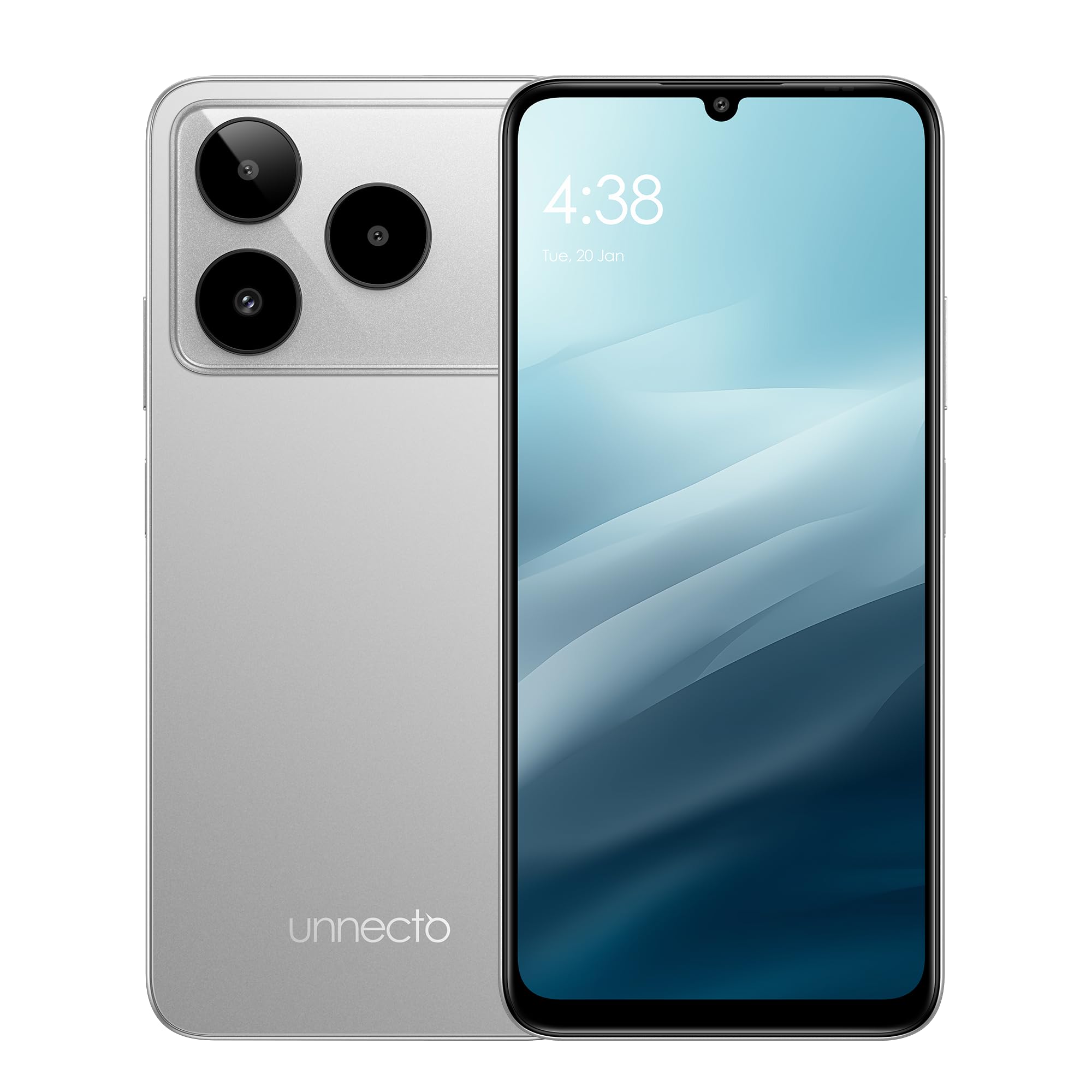 Unnecto Eco 20 | SIM + eSIM | Unlocked Smartphone | Android 16 | 2 Day Battery | NFC | 6.75” HD+ Display | 8GB RAM+10GB VRAM | 256GB Storage | 108MP