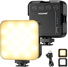 NEEWER LED Video Light, Portable Bi Color 3200K~5600K Dimmable Camera Soft Light with 3 Cold Shoes, CRI 97+, 8 Scene Mode...