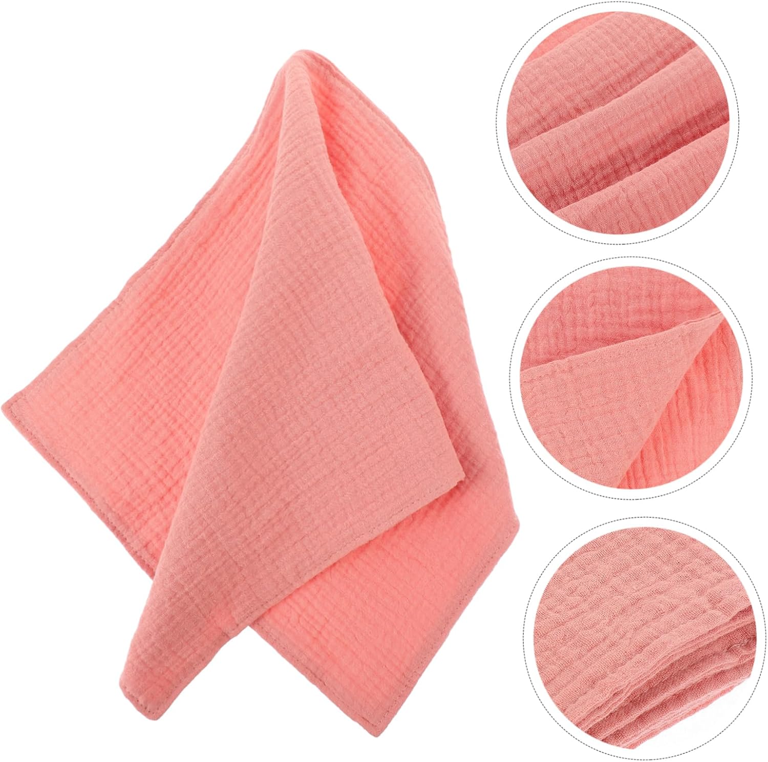 SECFOU 2pcs Cotton Burp Cloths for Soft Absorbent Cotton Washcloths Gentle Skin Lightweight Washable Burping Rags for Newborns