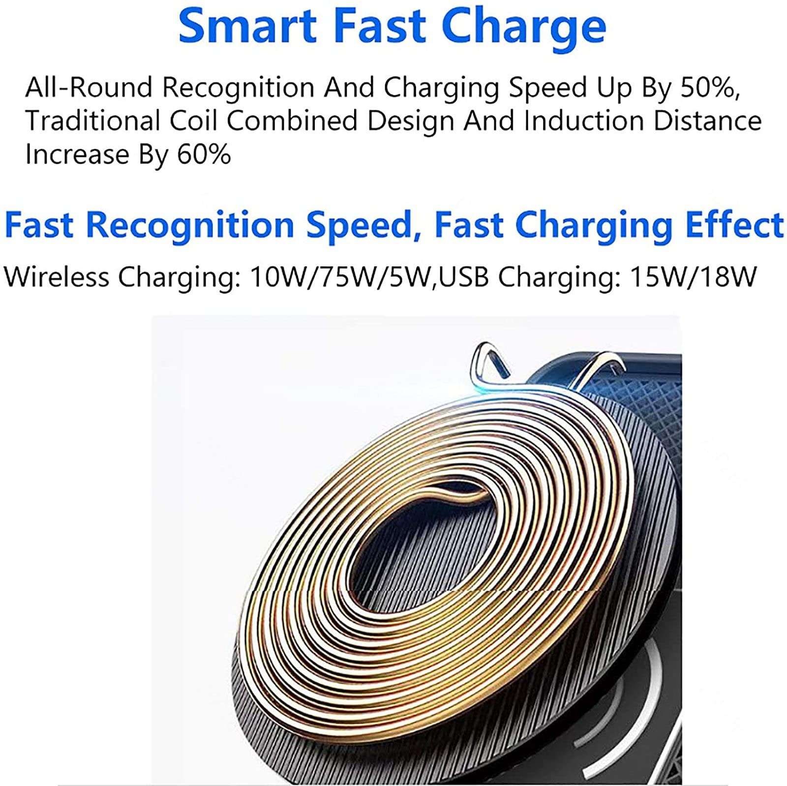 Bezprzewodowa ładowarka samochodowa XC60 S60 V60 XC90 S90 V90 z dwoma portami USB QC3.0 18 W i bezprzewodową ładowarką indukcyjną 15 W do telefonu komórkowego