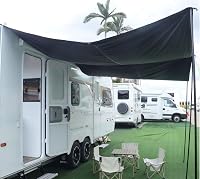 SUPAREE Lakókocsi lakóautó napellenző 210D oxford 3 szegőléc csíkos UV és vízálló ponyva 3,5 x 2,4 m furgonhoz és motorhome-hoz 9