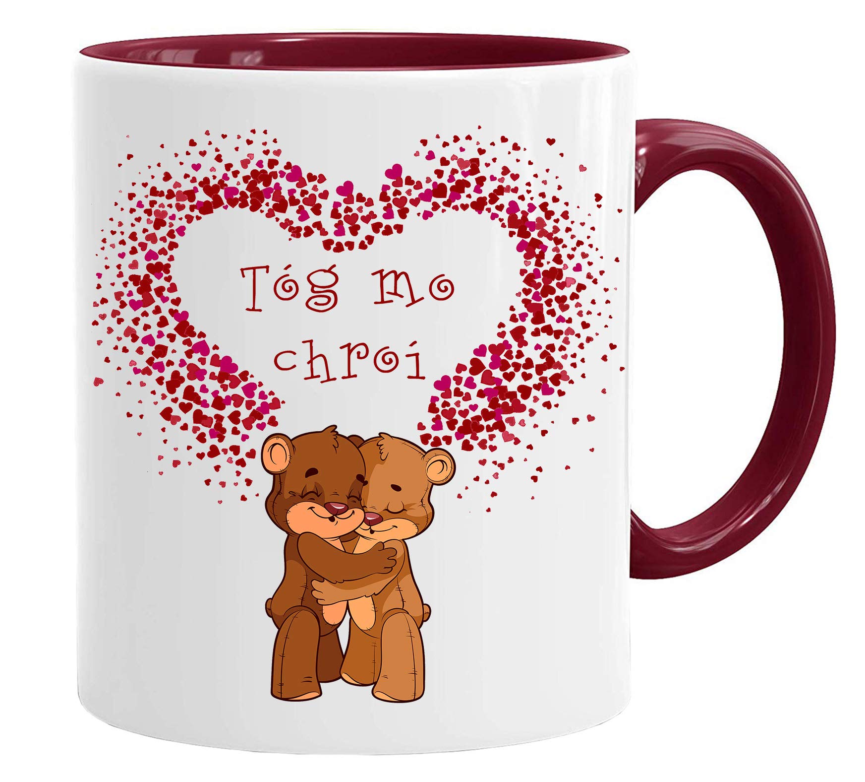 Acen Merchandise Women's Black/White Tóg Mo Chroí (Take My Heart) As Gaeilge - Novelty Premium Quality Mug & Gift Box Set Tea Coffee Office Work Home 11Oz